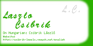 laszlo csibrik business card