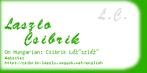 laszlo csibrik business card